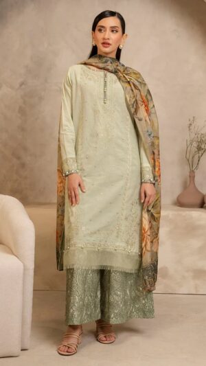 ZELLBURY Embroidered Shirt Shalwar Dupatta - 0077
