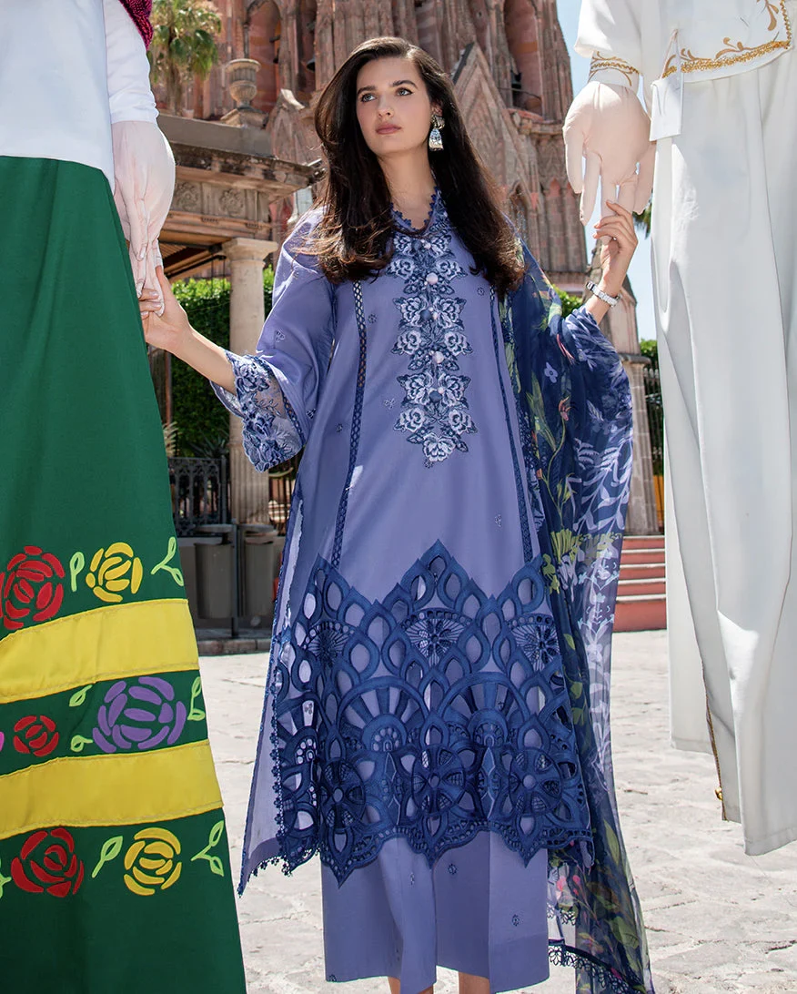 HEMLINE ODYSSEY EMBROIDERED LAWN JUANA 3PC SUIT
