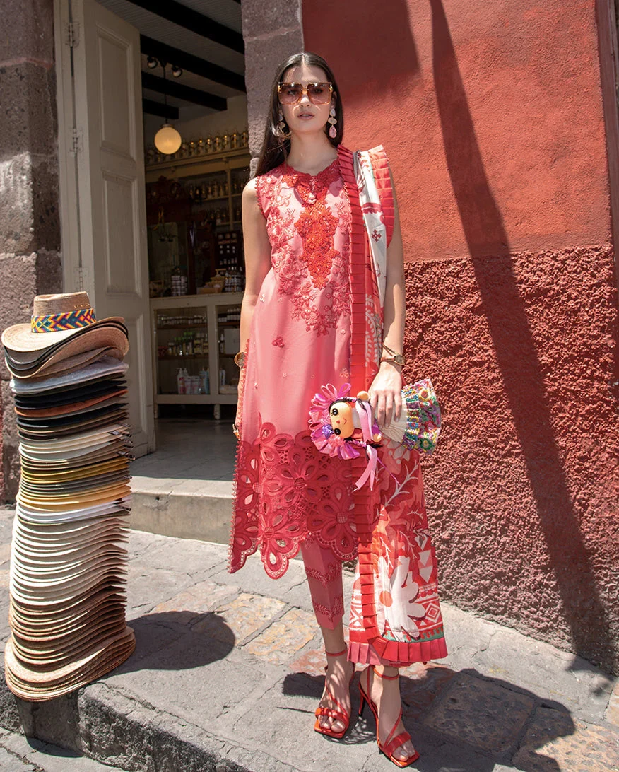 HEMLINE ODYSSEY EMBROIDERED LAWN MARTA 3PC SUIT