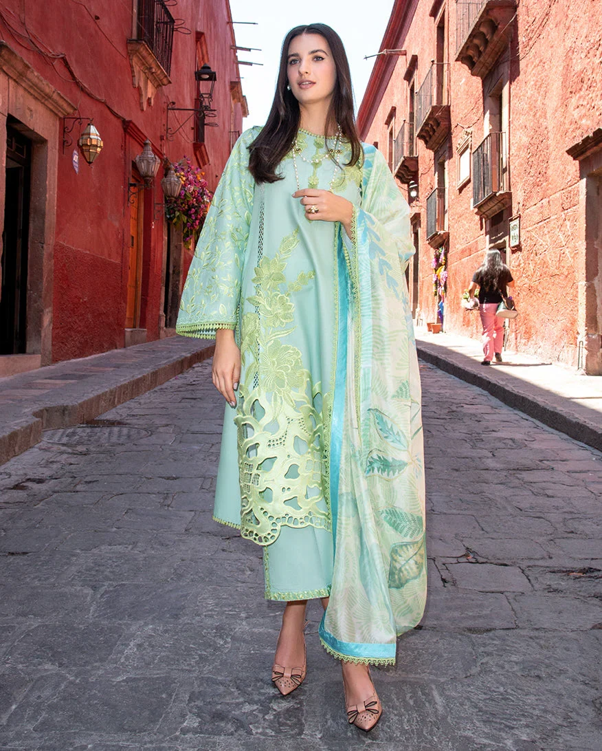 HEMLINE ODYSSEY EMBROIDERED LAWN PALOMA 3PC SUIT