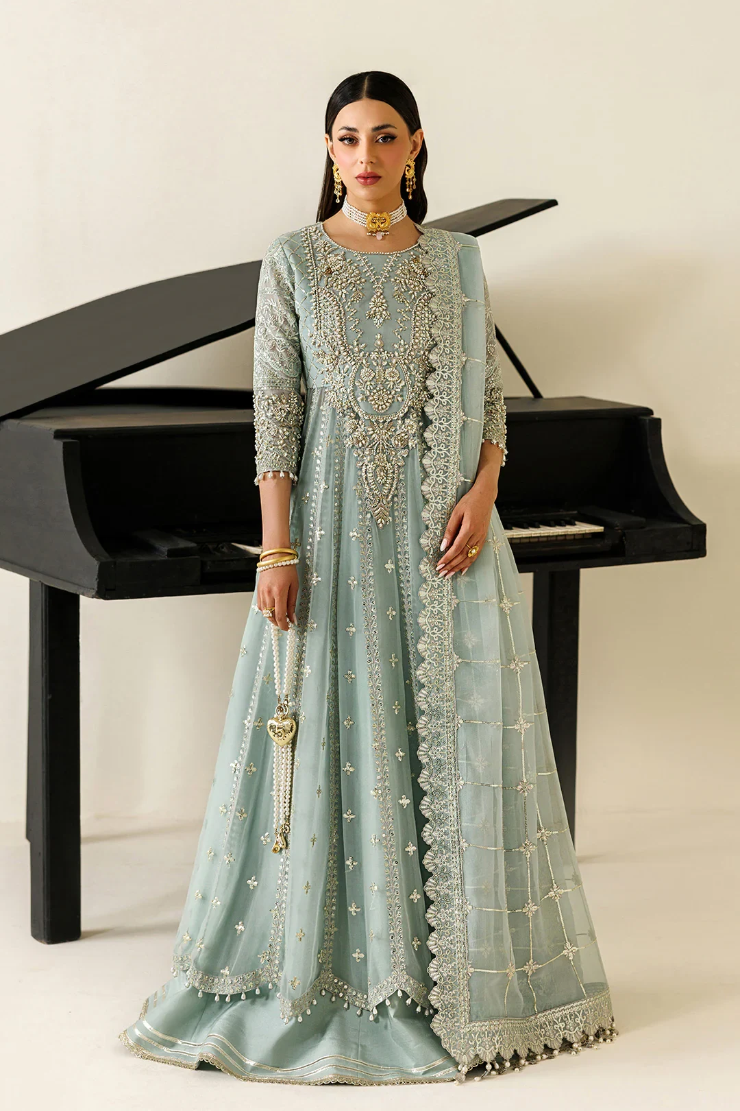 ALIZEH AYMAL EMBROIDERED BAMBER CHIFFON AF-BHM-4070-SINOOR